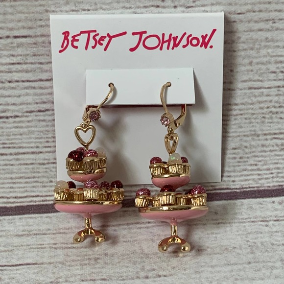 Betsey Johnson Jewelry Betsey Johnson Cupcake Stand Earrings Lever